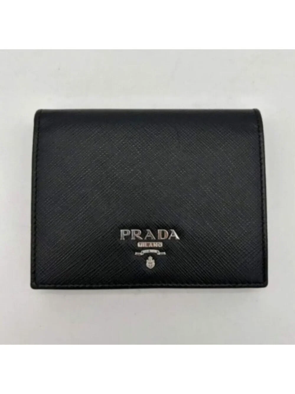 PRADA Black Saffiano Leather Bifold Wallet 175-013025